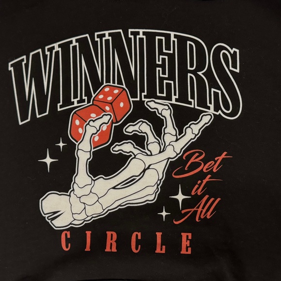 Rue21 Hoodie Black Red Cotton Fleece Unisex Men's Size Sweatshirt Vintage Design - Picture 3 of 5